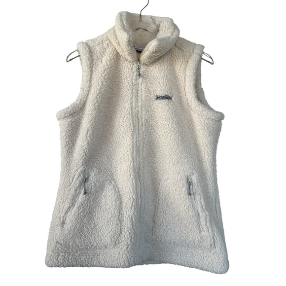 Columbia Cream Sherpa Women’s Vest Size Large - Picture 1 of 3
